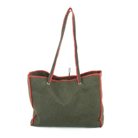 FENDI Tote Bag Felt Khaki Ladies