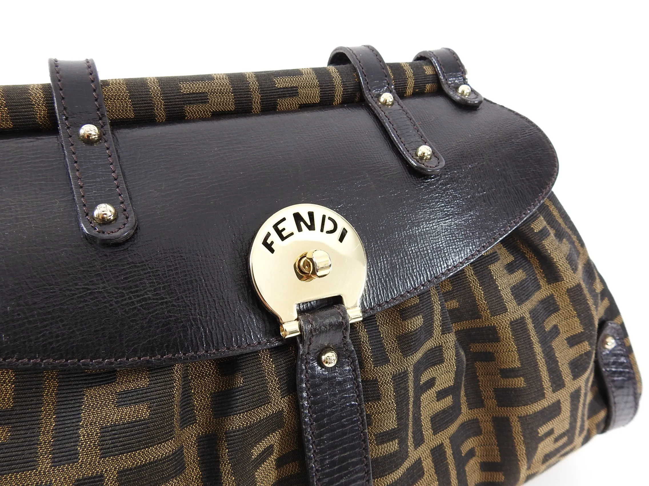 Fendi Zucca Magic Vintage FF Logo Monogram Bag