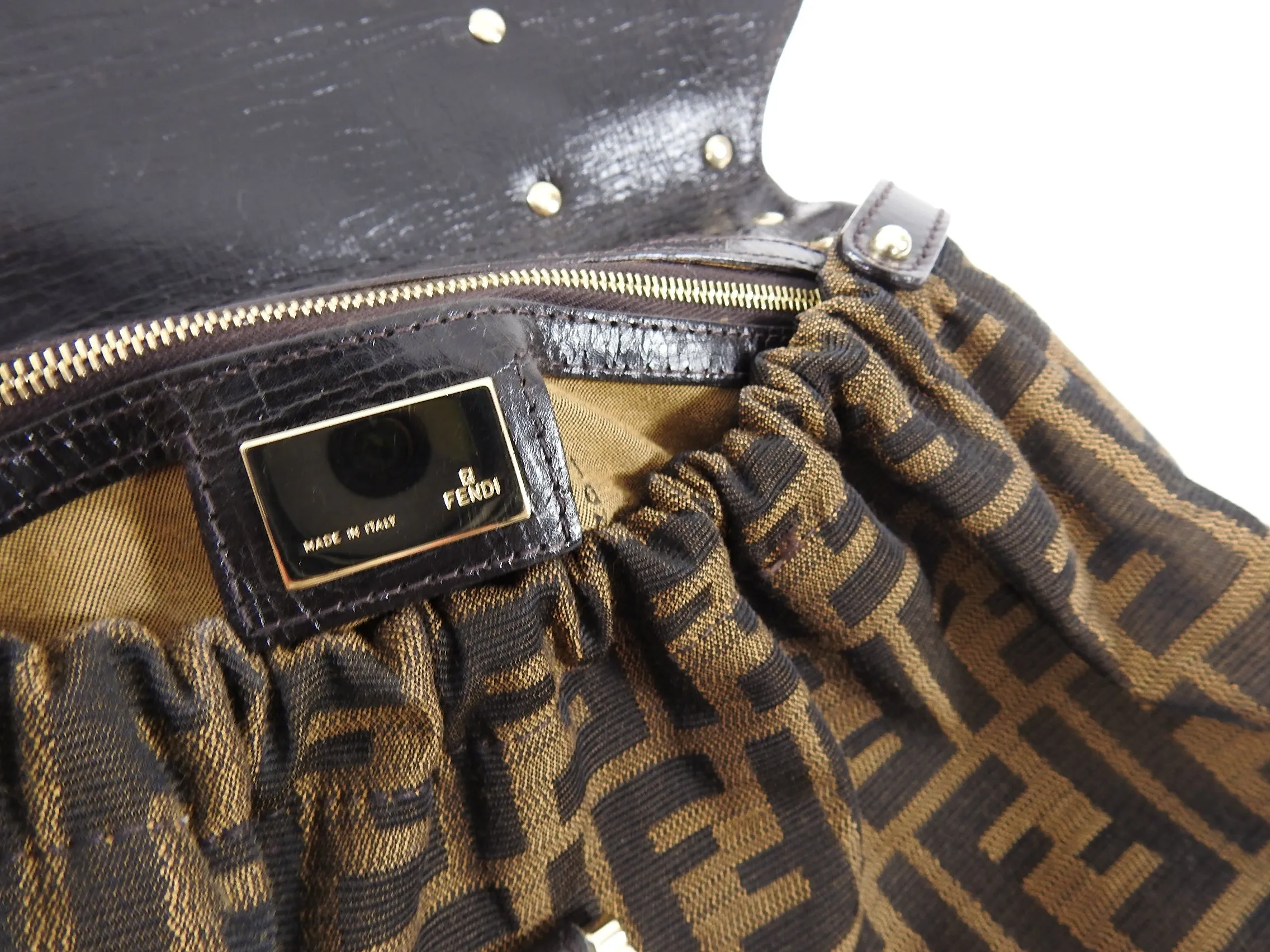 Fendi Zucca Magic Vintage FF Logo Monogram Bag