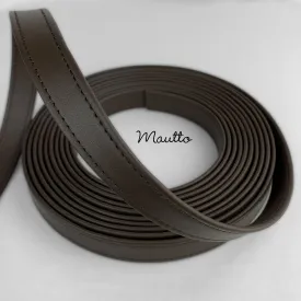 Finished Dark Brown Leather Strapping - 3/4 inch (0.75") Wide - for DIY, Leathercraftiing, Repair & more