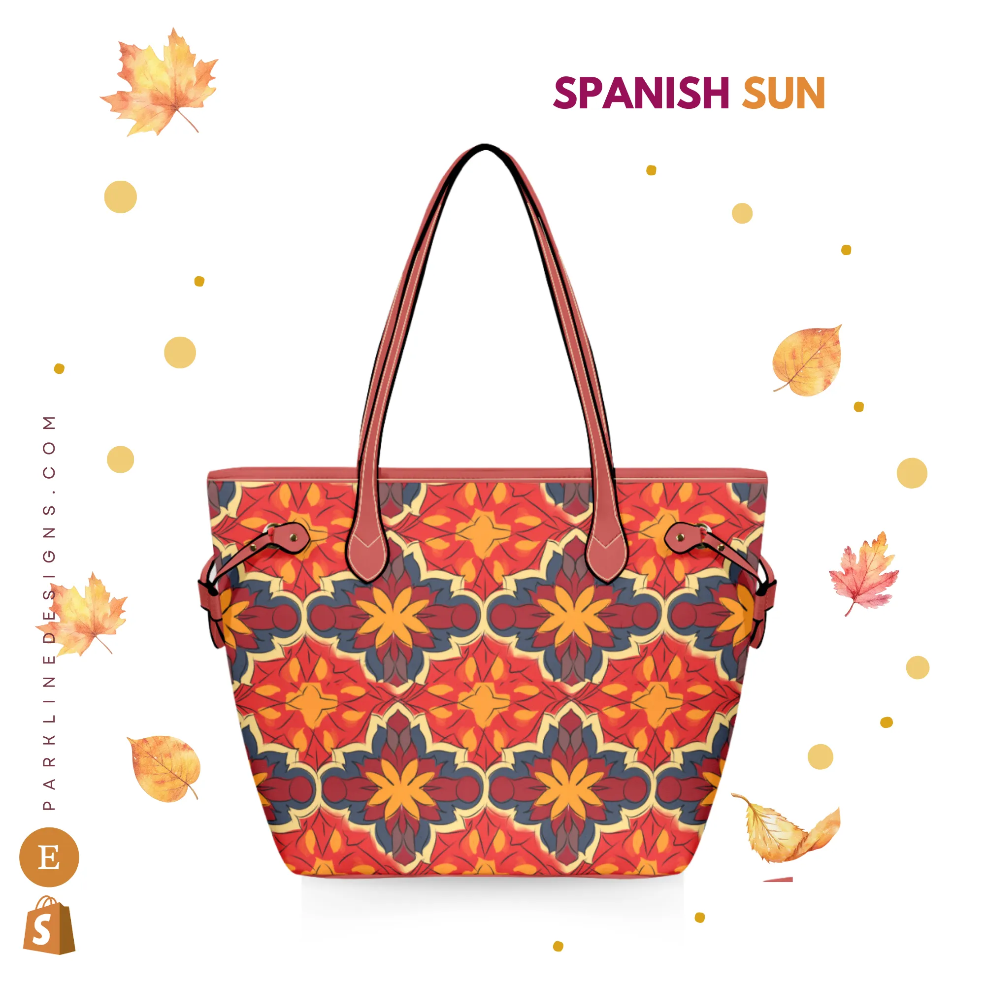 Floral Pumpkin Leather Bag| Perfect Autumn Gift for Her | Elegant & Durable Fashion Tote