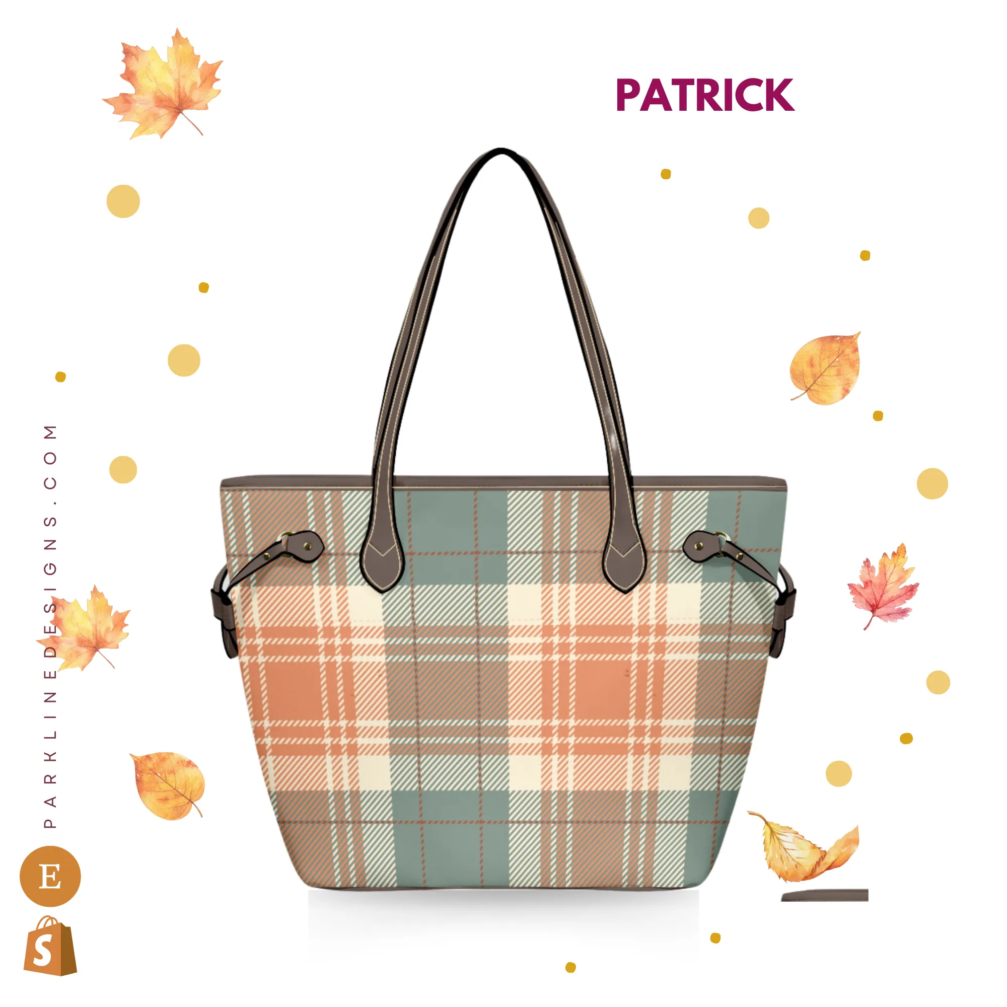 Floral Pumpkin Leather Bag| Perfect Autumn Gift for Her | Elegant & Durable Fashion Tote