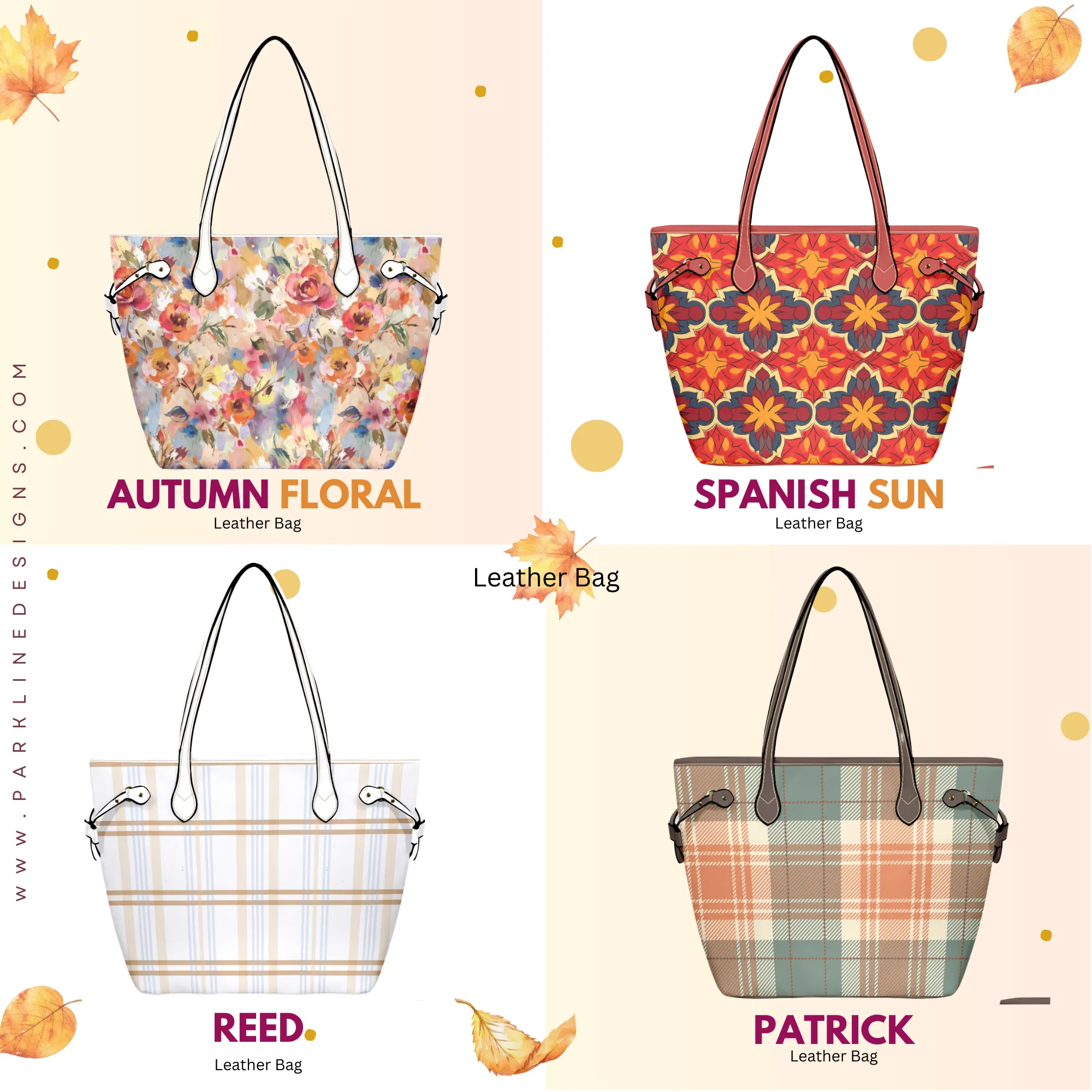 Floral Pumpkin Leather Bag| Perfect Autumn Gift for Her | Elegant & Durable Fashion Tote