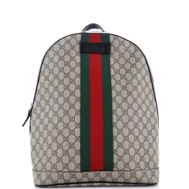 GUCCI Web Backpack GG Coated Canvas Medium