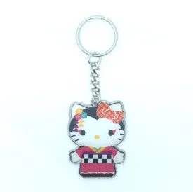 Hello Kitty Geisha Enamel Keychain