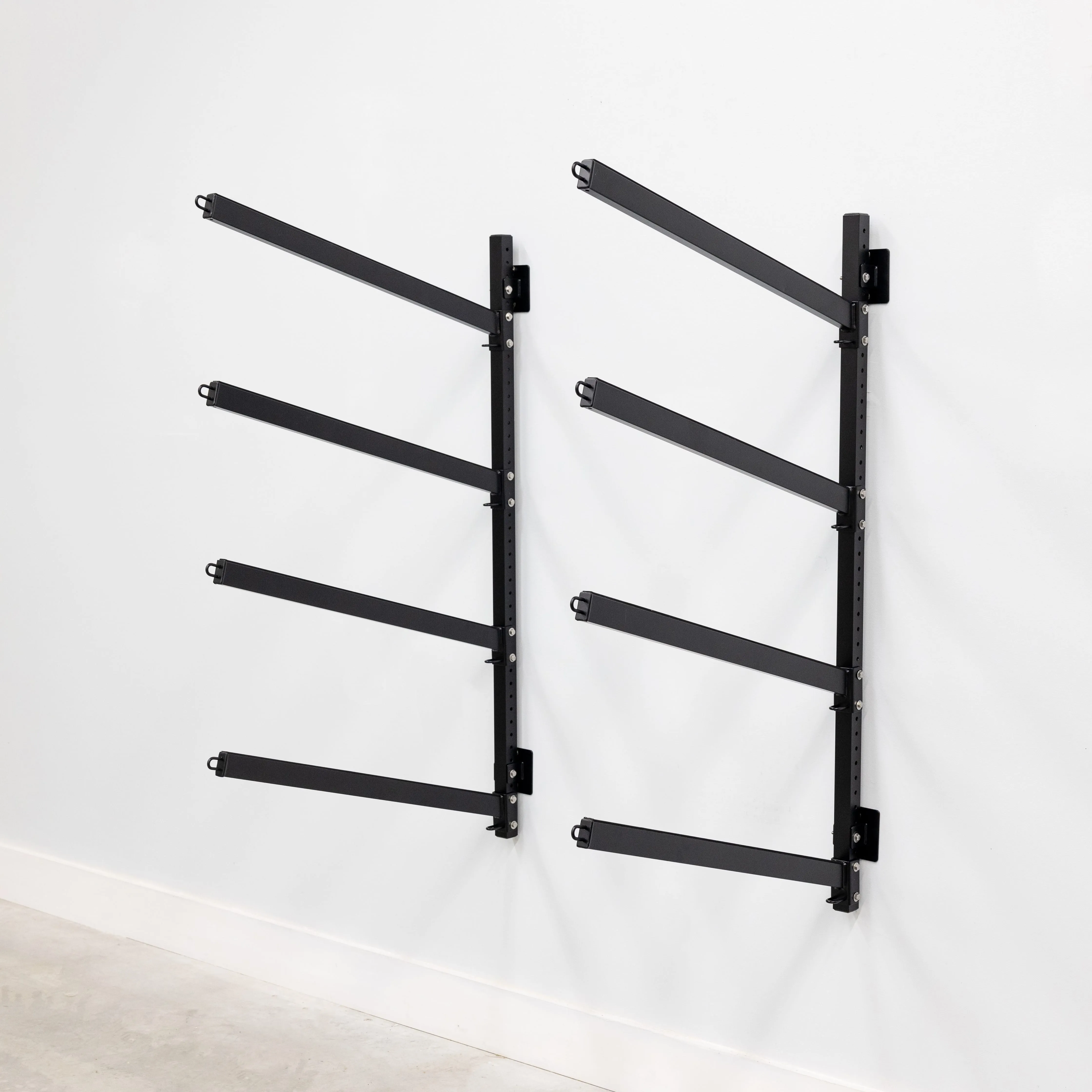 Indoor-Outdoor Wall Rack |  46 Inch Adjustable Height | Kayak & SUP