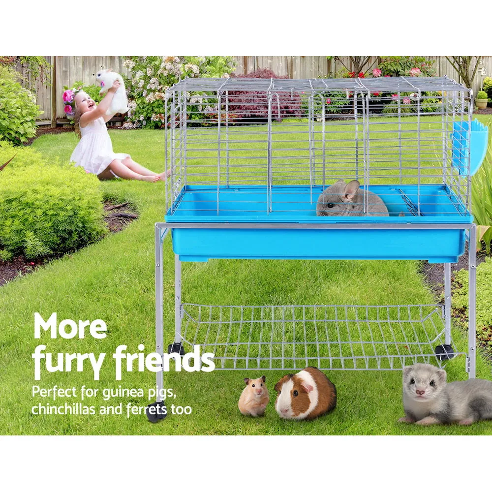 i.Pet Cage Hutch Cages Indoor Enclosure Carrier Bunny Blue