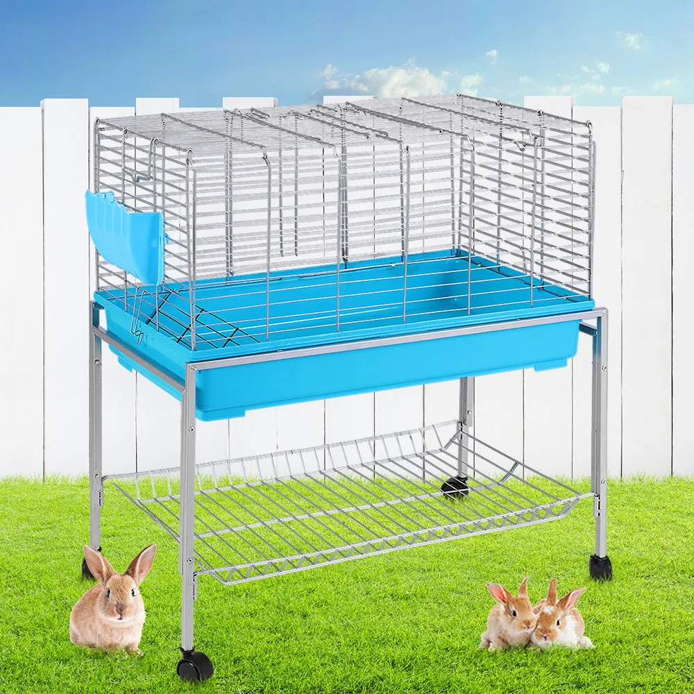 i.Pet Cage Hutch Cages Indoor Enclosure Carrier Bunny Blue