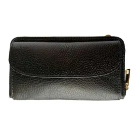 Italian Leather Cross-Body Bag Black