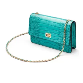 Julia Bag - Turquoise Croc