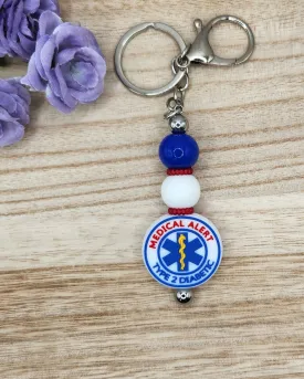 Keychain-Medical Alert Type 2 Diabetic