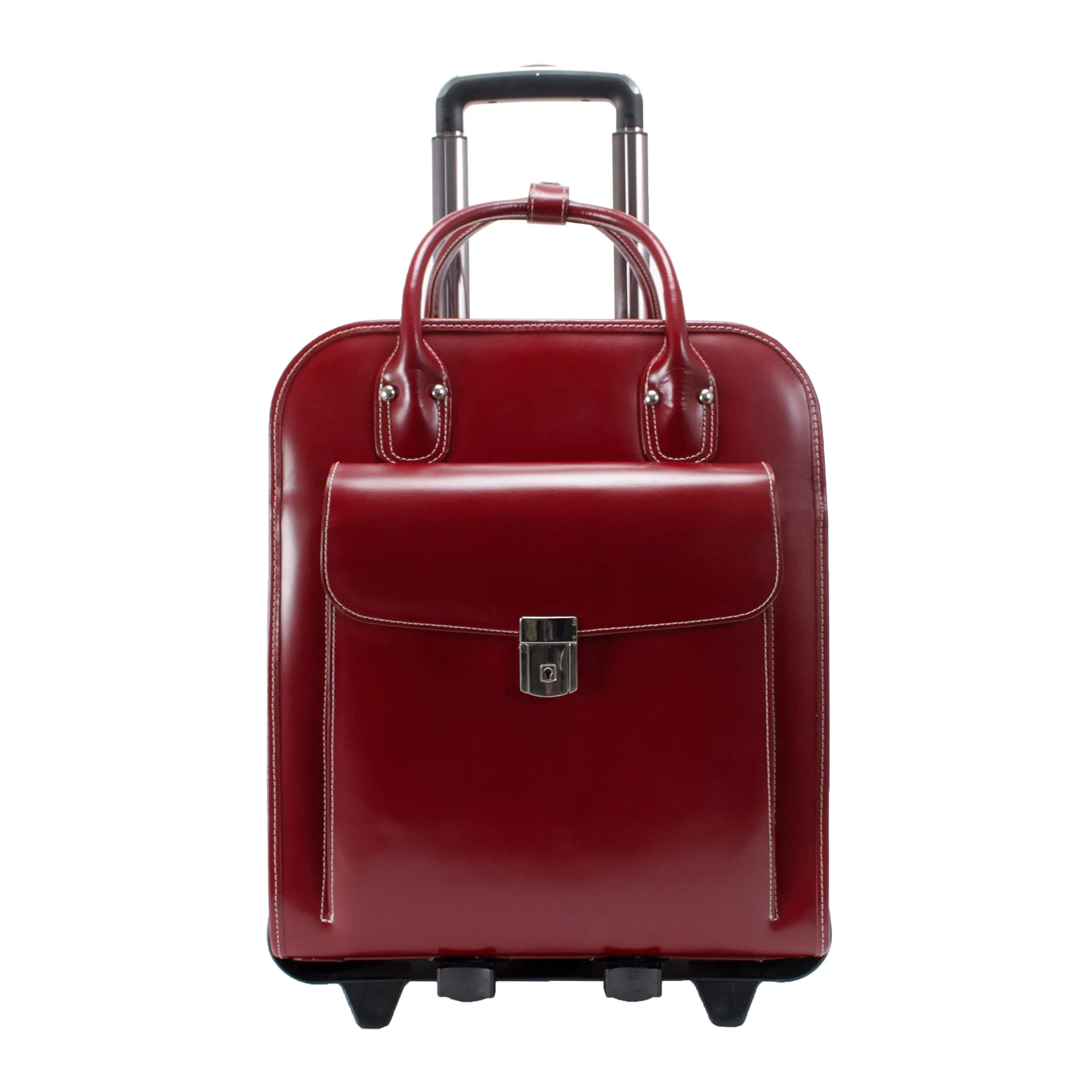 LA GRANGE | 15” Leather Vertical Detachable-Wheeled Laptop Case