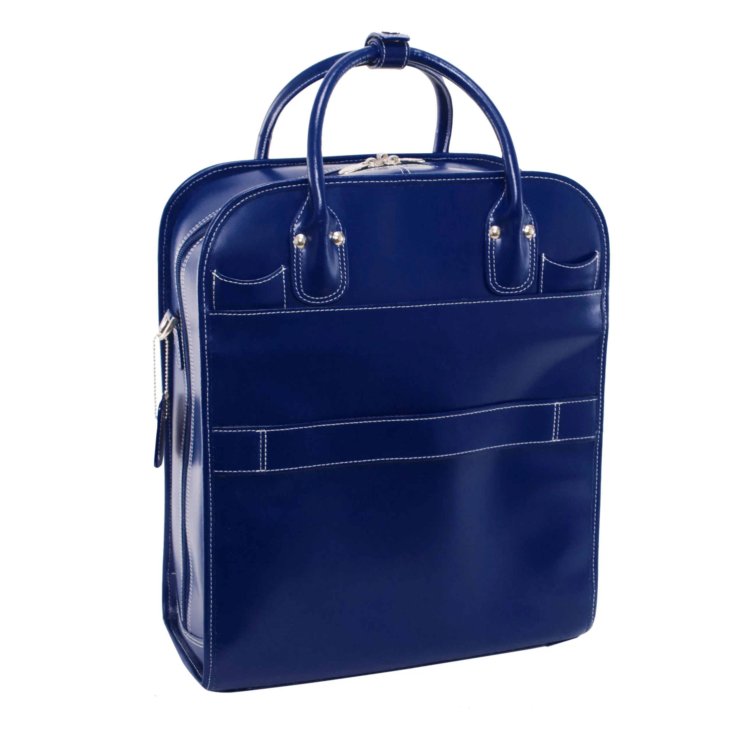 LA GRANGE | 15” Leather Vertical Detachable-Wheeled Laptop Case