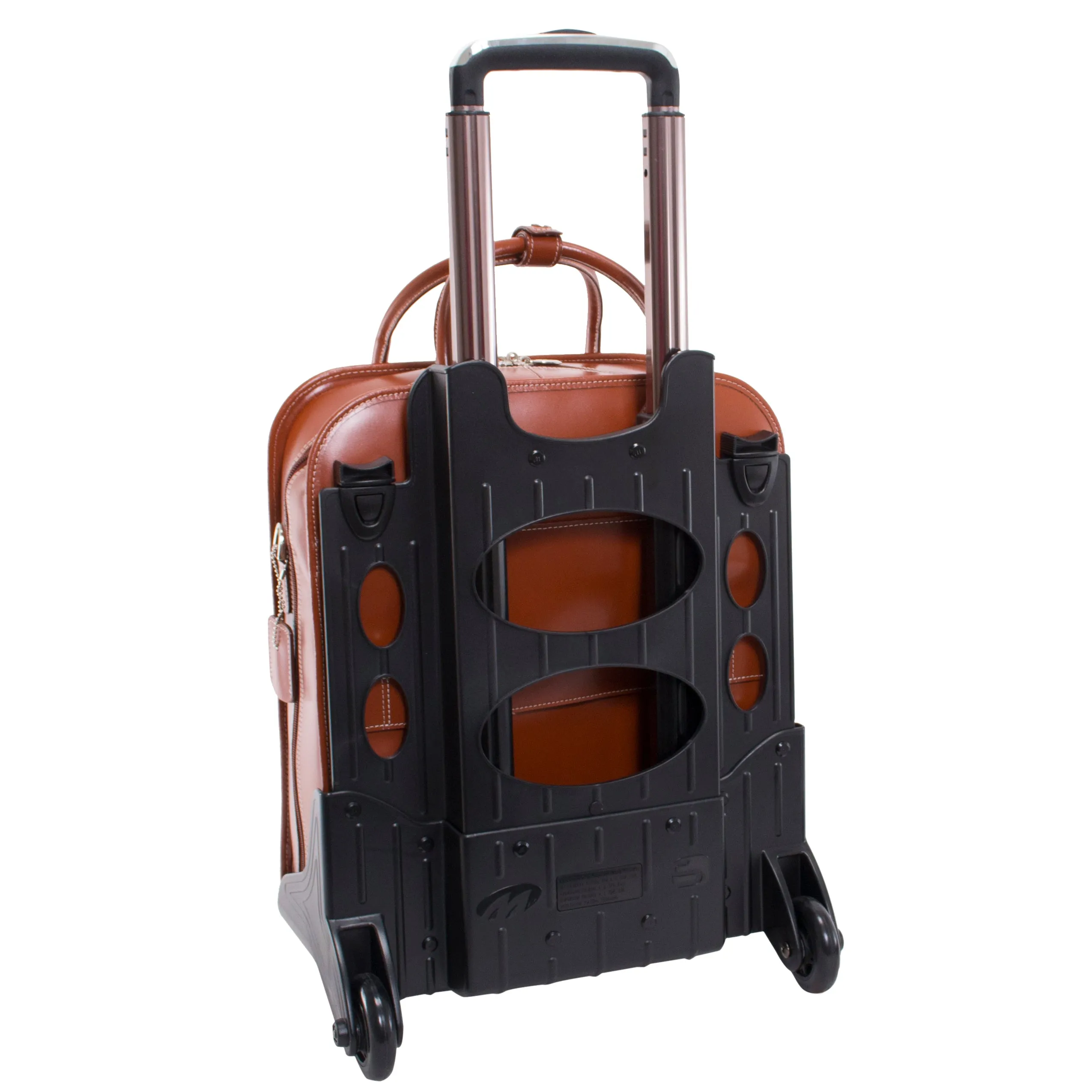 LA GRANGE | 15” Leather Vertical Detachable-Wheeled Laptop Case