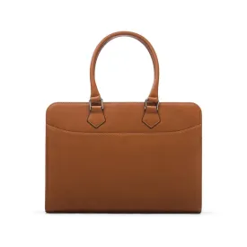 Ladies Leather Trinity 13" Laptop Briefcase - Tan