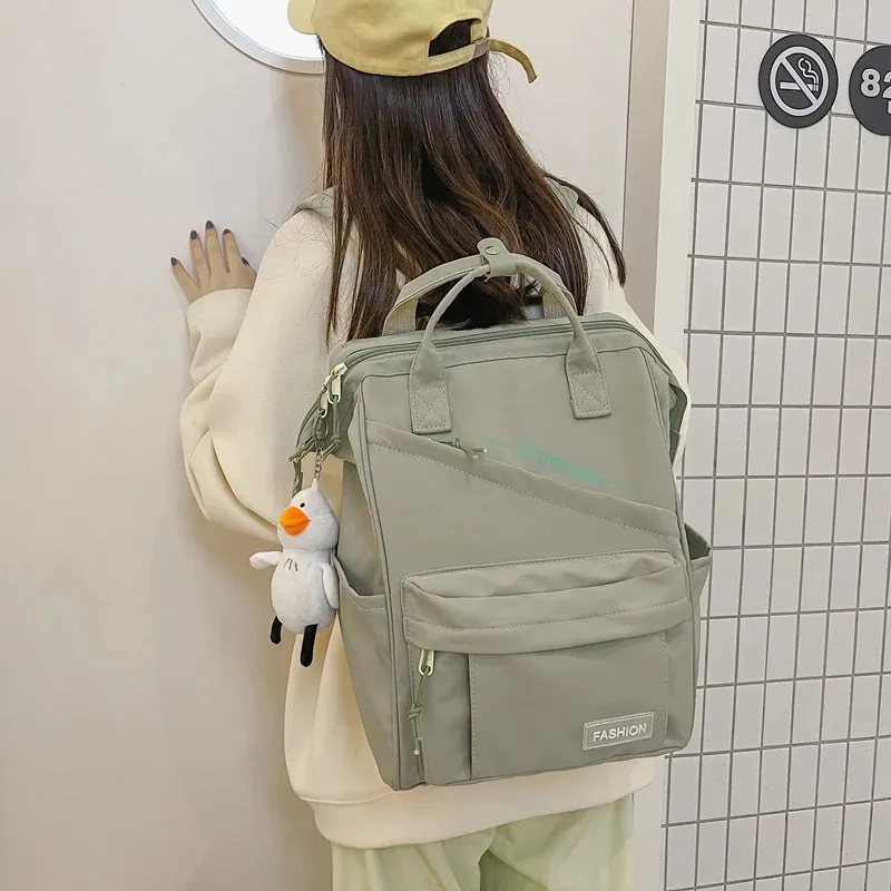 Lady Purple Waterproof Kawaii Backpack Fashion Women Laptop Nylon Mommy Bag Girl Cute Travel Female Rucksack Trendy College Bags