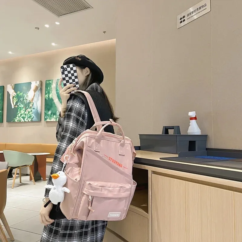 Lady Purple Waterproof Kawaii Backpack Fashion Women Laptop Nylon Mommy Bag Girl Cute Travel Female Rucksack Trendy College Bags