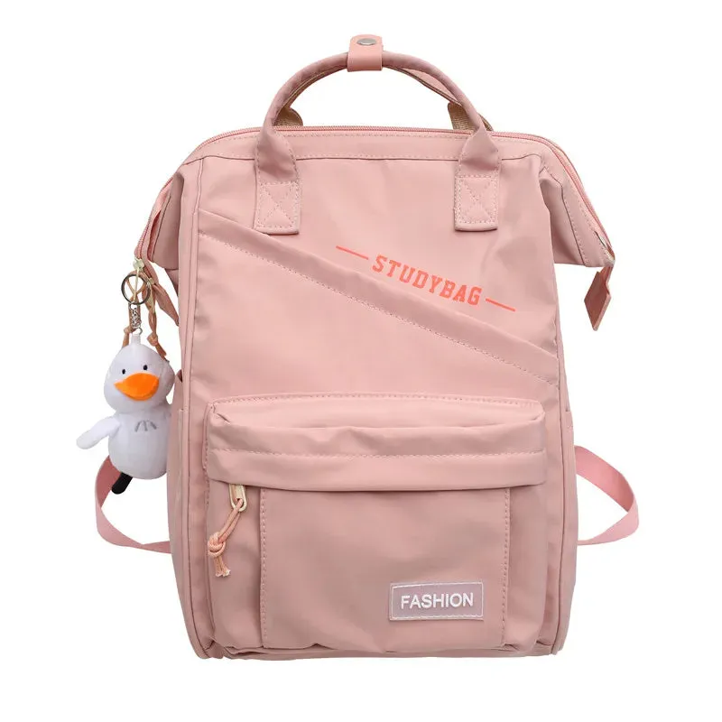 Lady Purple Waterproof Kawaii Backpack Fashion Women Laptop Nylon Mommy Bag Girl Cute Travel Female Rucksack Trendy College Bags