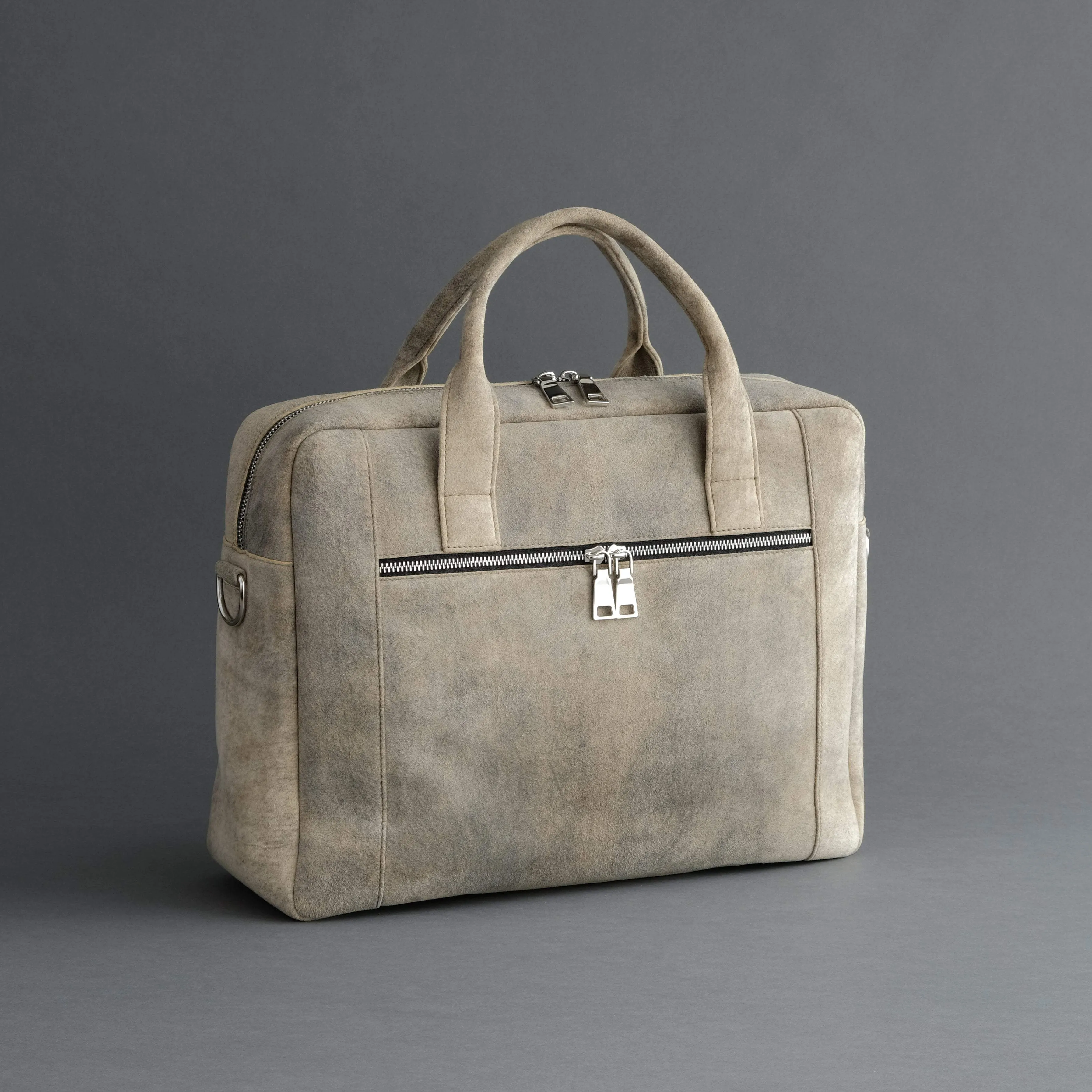 Laptop Carrying Bag Made From Desert Sand Goatskin Suede