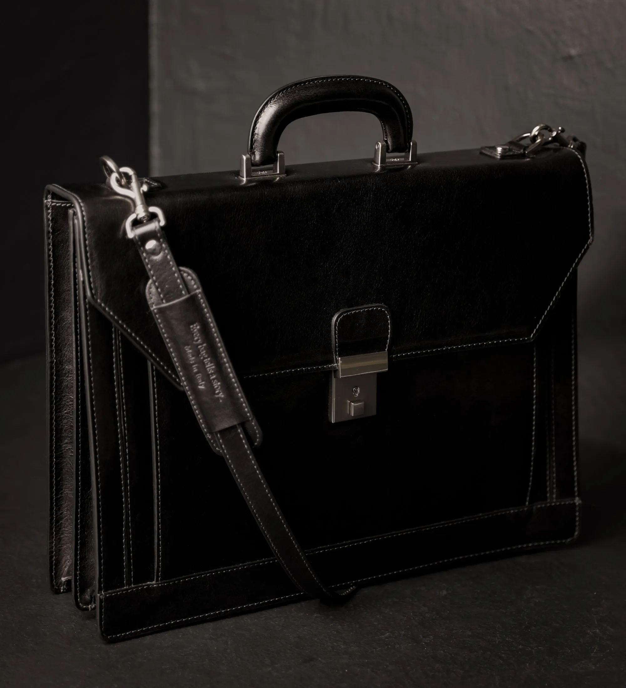 Large Leather Briefcase - Invisible Man