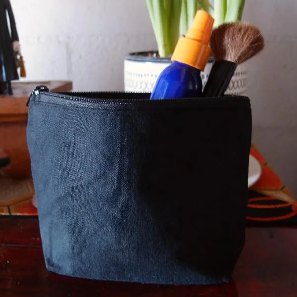 Large Size Recycled Flat Zipper Cosmetic Bag - RC692