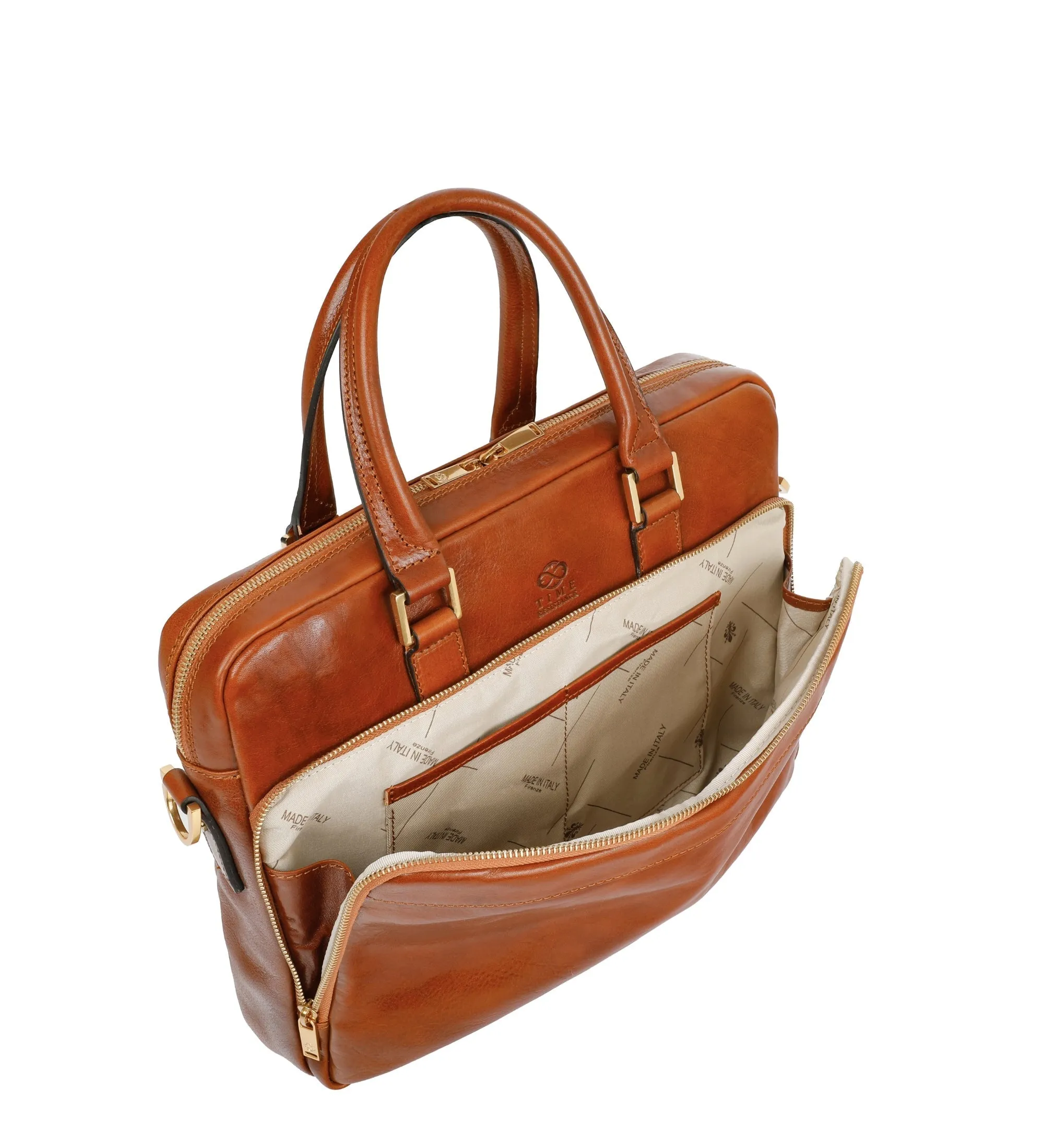 Leather Briefcase Laptop Bag - Orlando