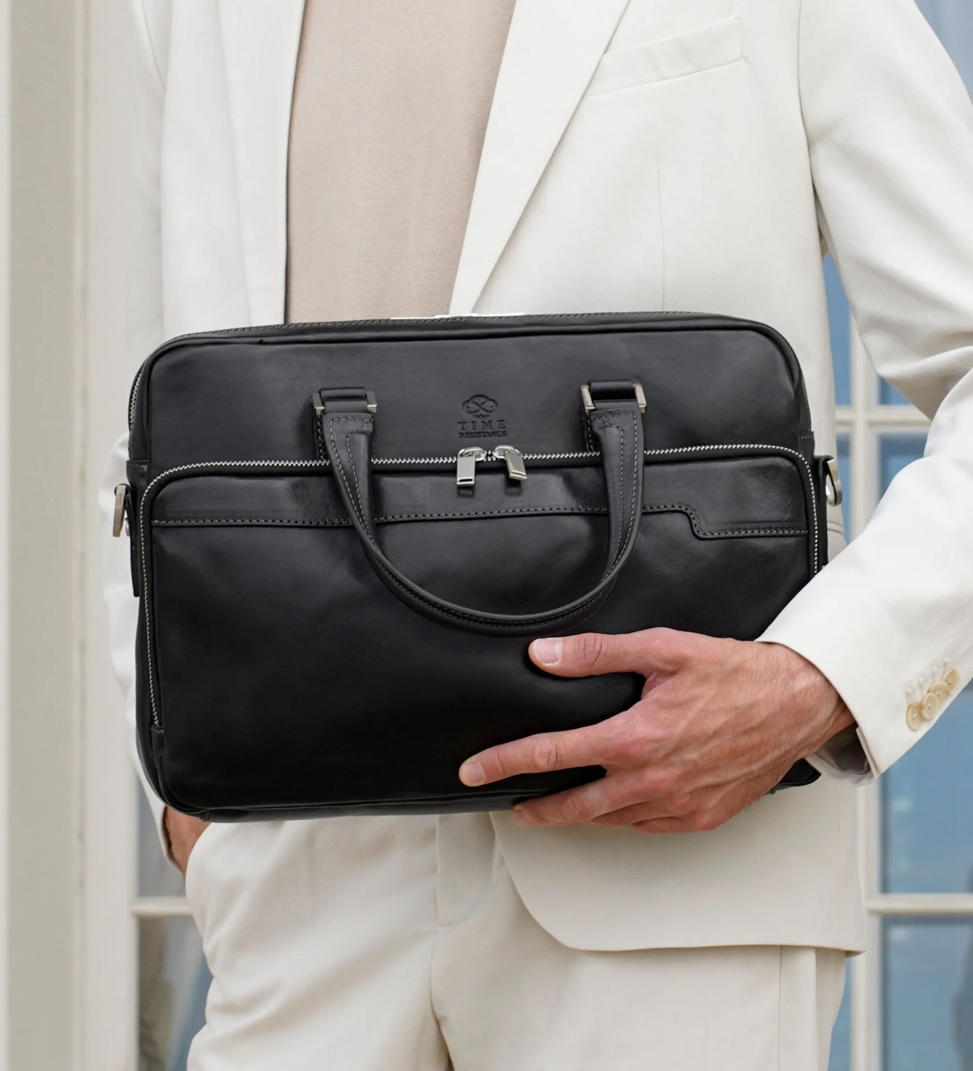 Leather Briefcase Laptop Bag - Orlando