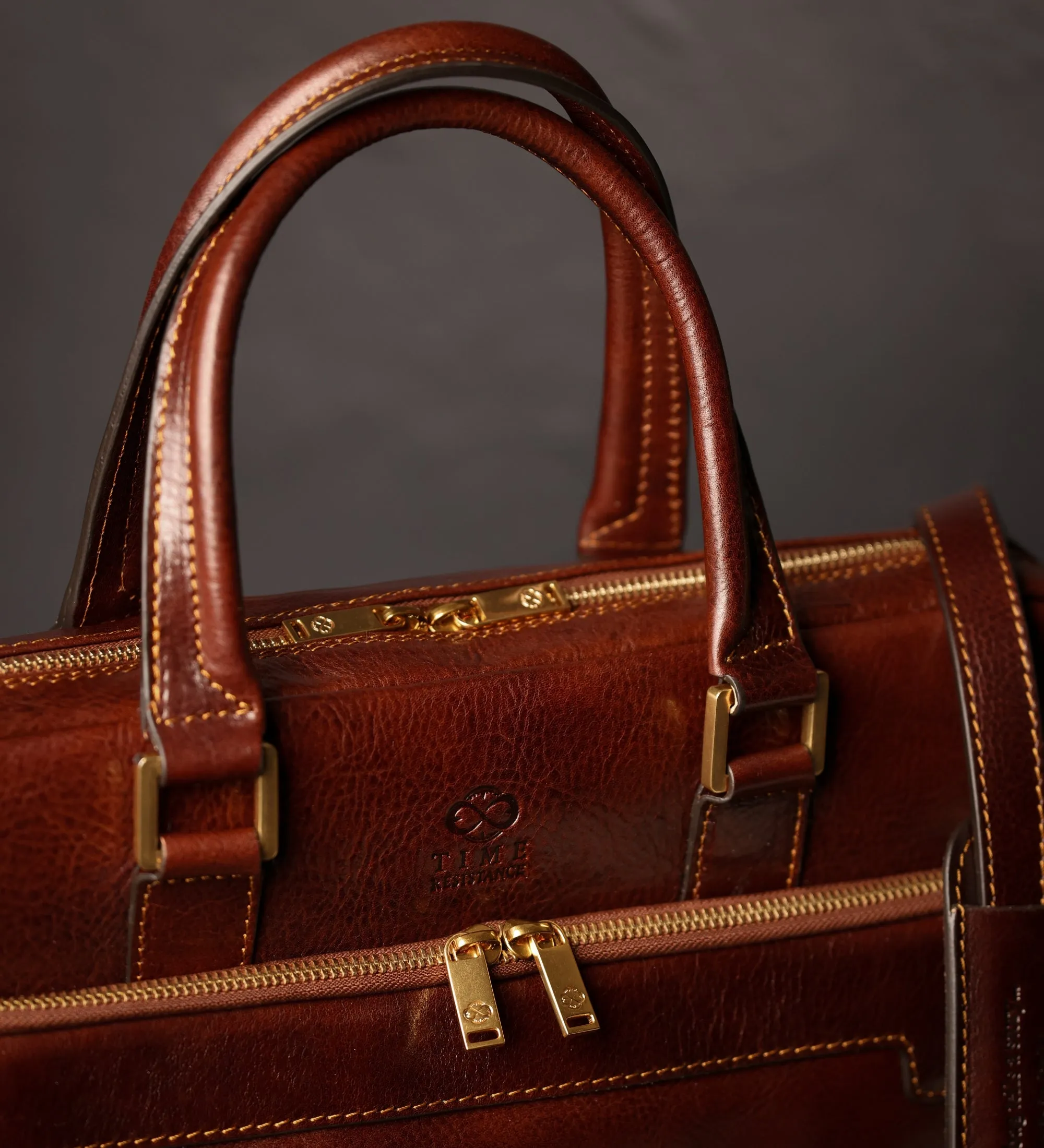 Leather Briefcase Laptop Bag - Orlando