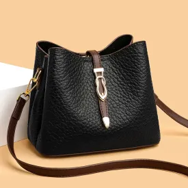 Leather Bucket Bag Crossbody Shoulder Purse