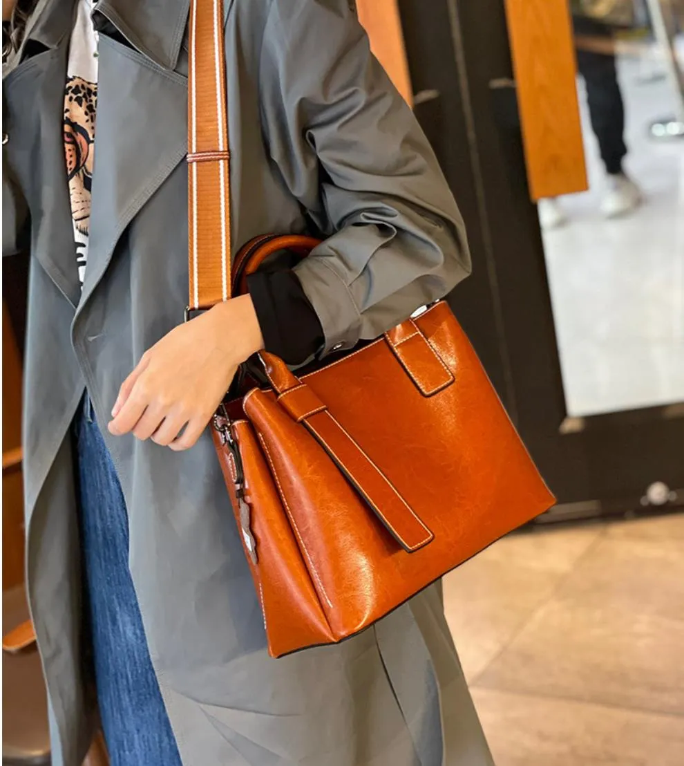 Leather Single Shoulder Bag for Women Crossbody Handbag for Everyday Commuter Use, Birthday Gift for Her