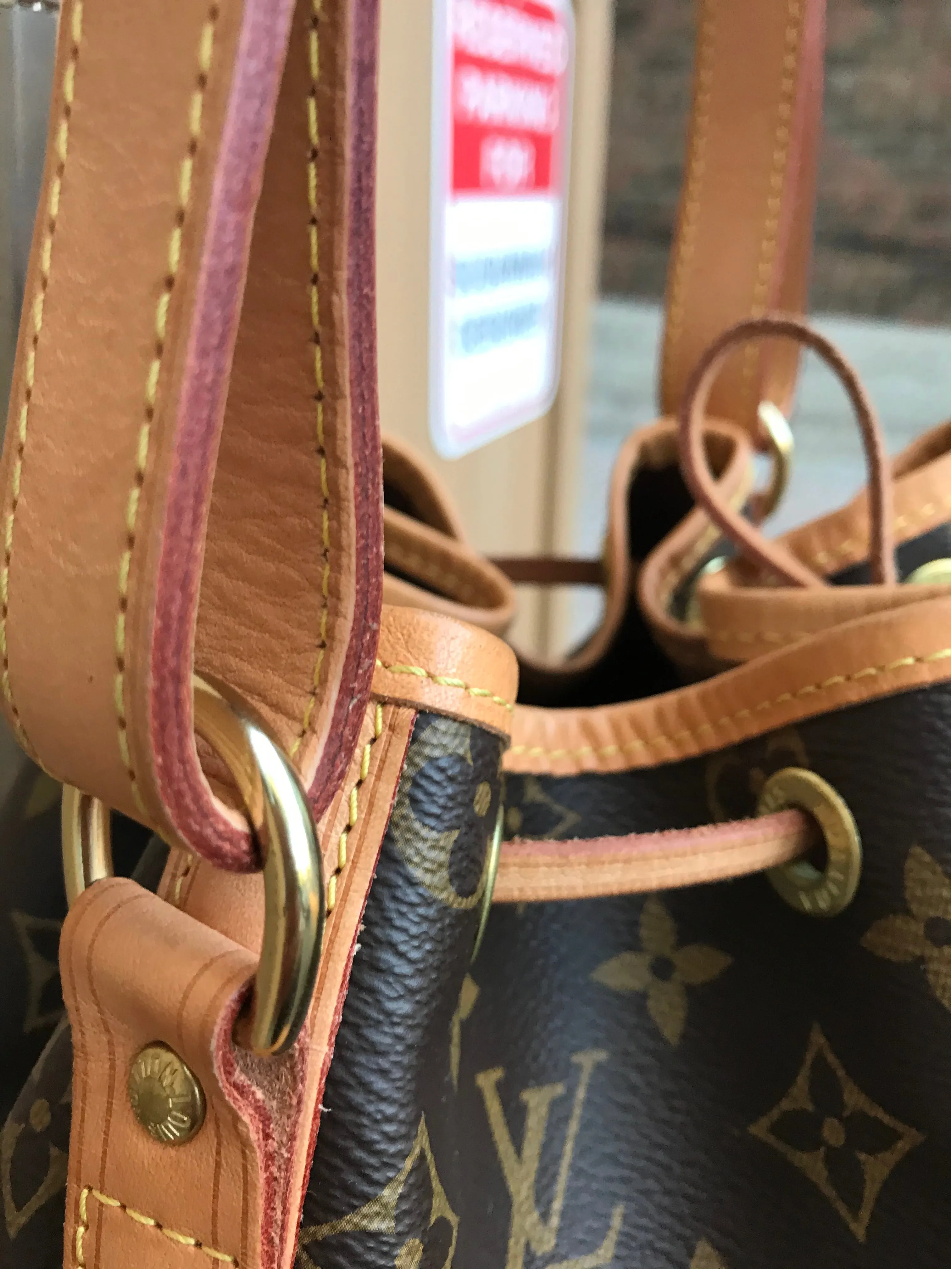 LOUIS VUITTON Monogram Canvas Petit Noe Bucket Bag