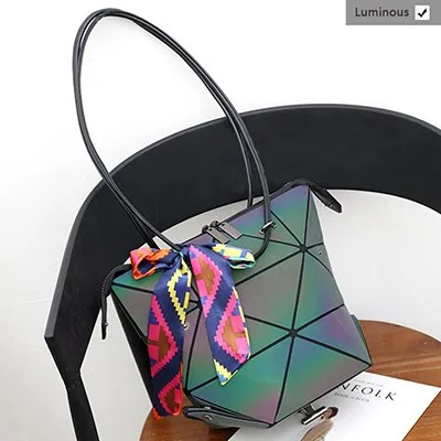 Luminous Bag Geometry Diamond Tote