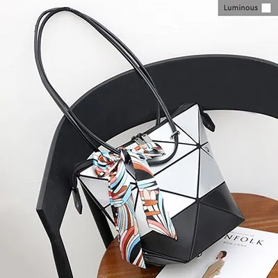 Luminous Bag Geometry Diamond Tote