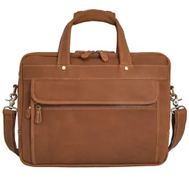 Luxorro Full Grain Leather Briefcase For Men, Handcrafted Leather