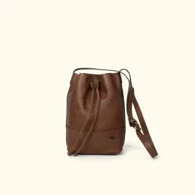 Madison Leather Bucket Bag | Dark Hazelnut