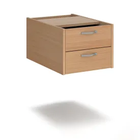 Maestro 25 shallow 2 drawer fixed pedestal for 600mm deep desks