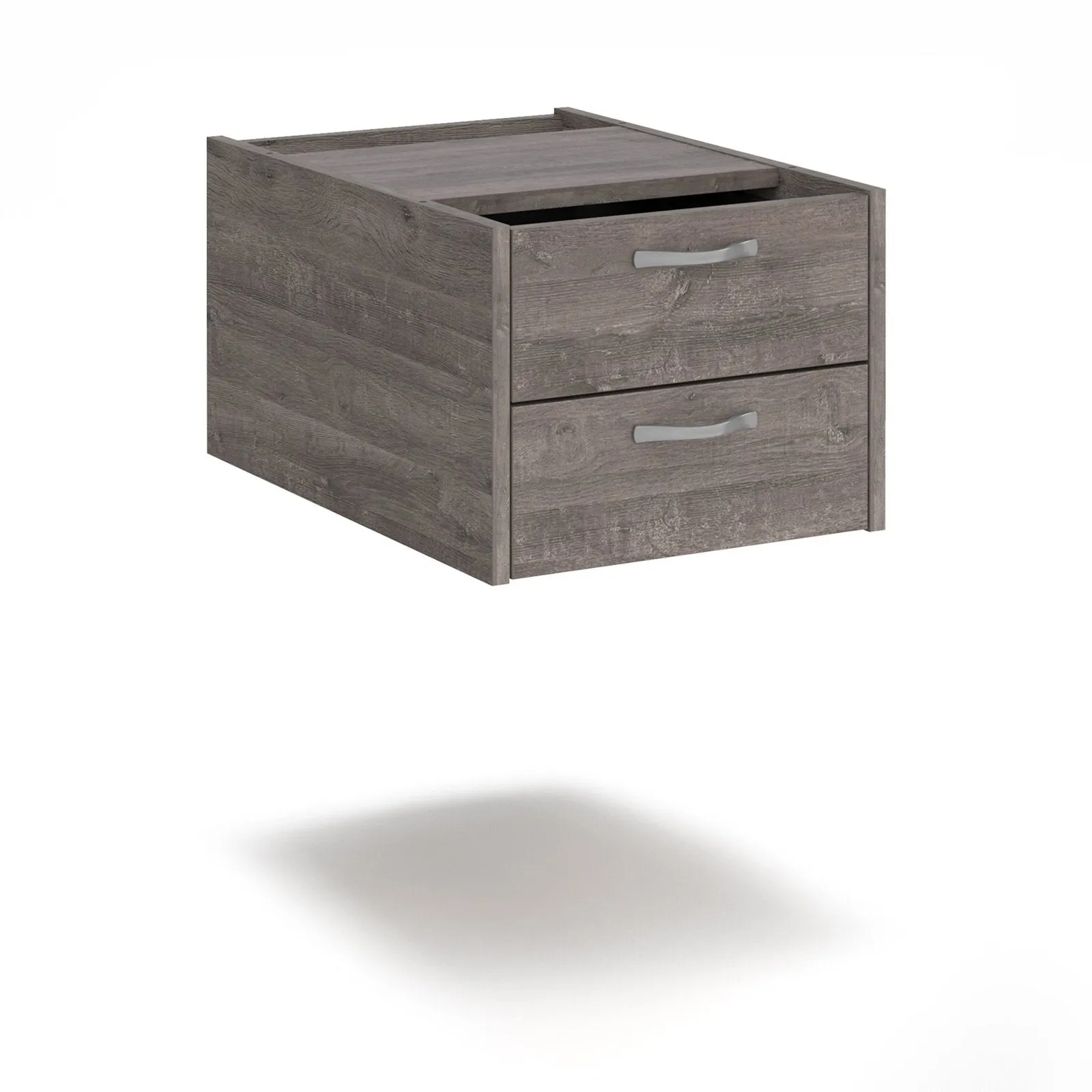 Maestro 25 shallow 2 drawer fixed pedestal for 600mm deep desks