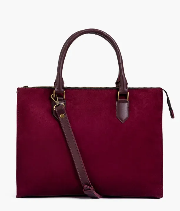 Maroon Velvet Handbag For Women 599