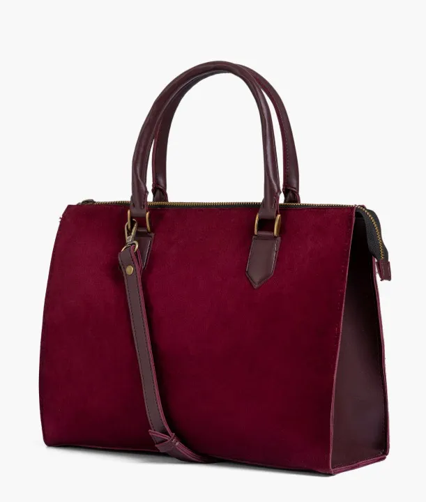 Maroon Velvet Handbag For Women 599