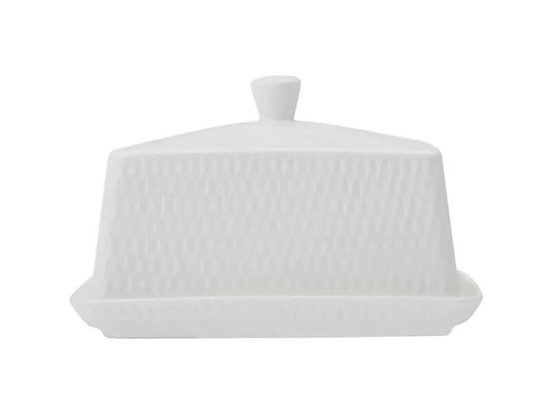 Maxwell & Williams White Basics Diamonds Butter Dish