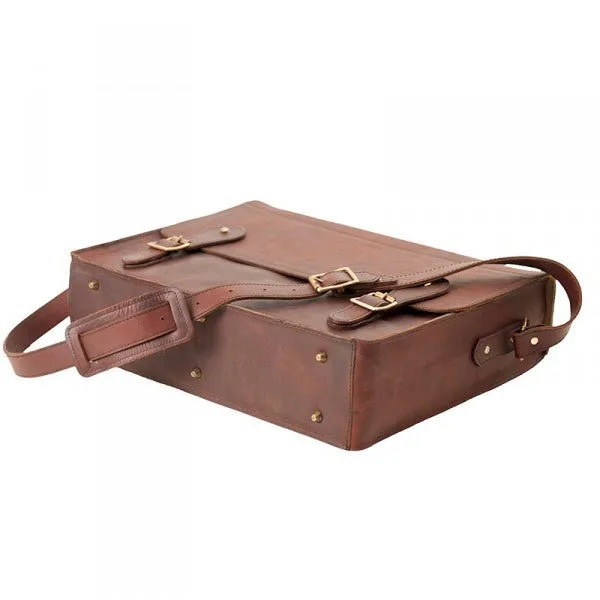 Melvill & Moon Leather Mombasa Mail Bag | Brown