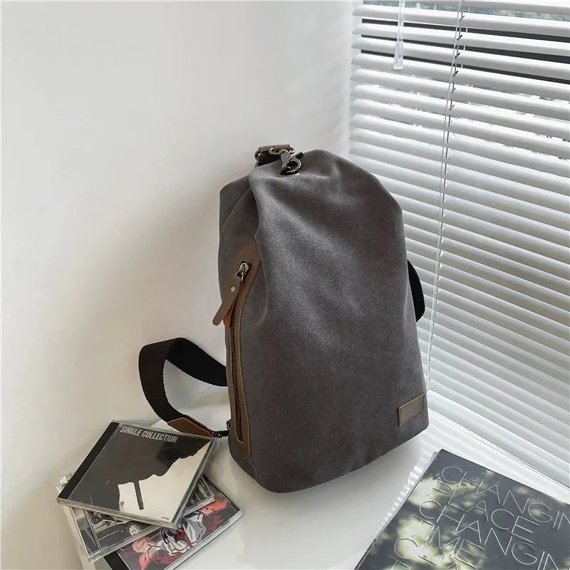 Men's and Women's Japanese-Style Retro Multi-Functional Student's Canvas Bag