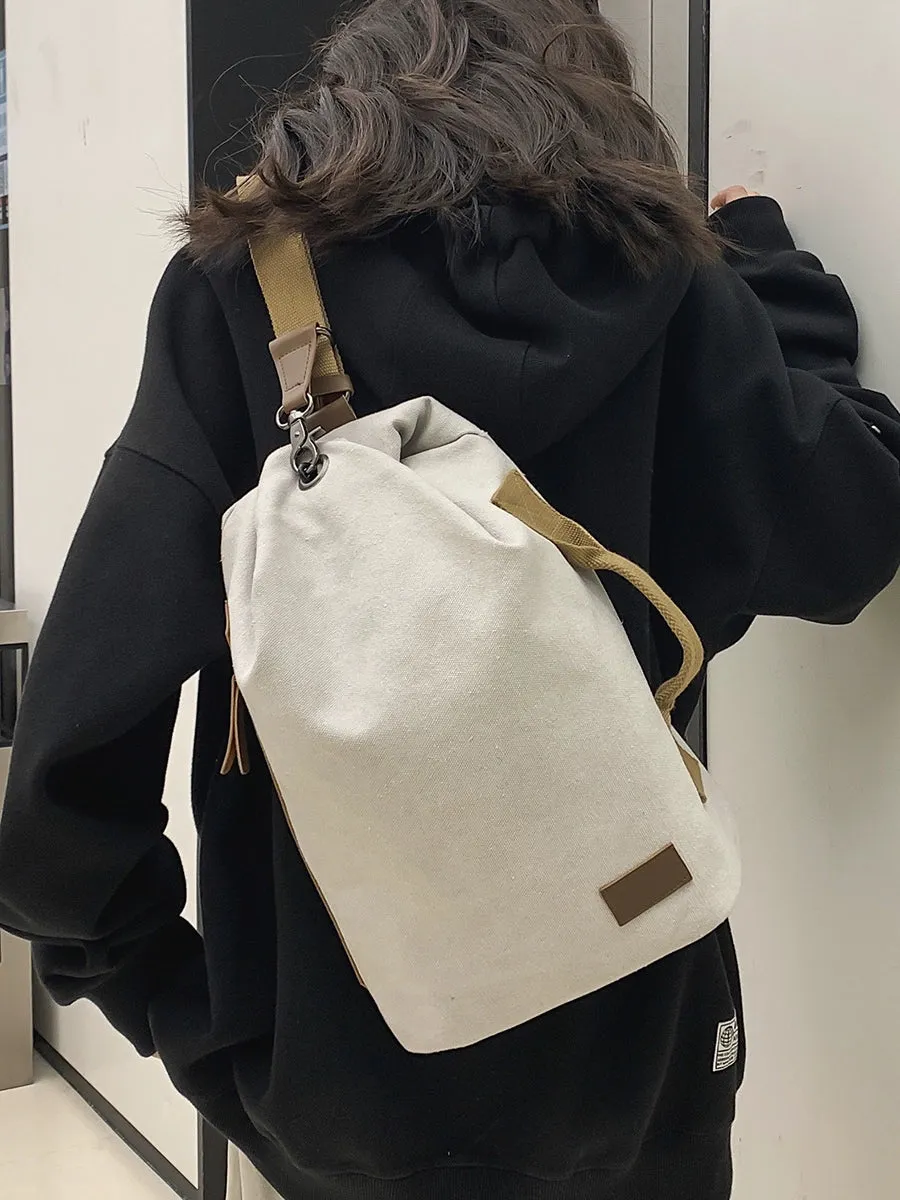 Men's and Women's Japanese-Style Retro Multi-Functional Student's Canvas Bag