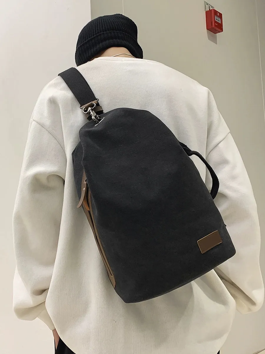 Men's and Women's Japanese-Style Retro Multi-Functional Student's Canvas Bag