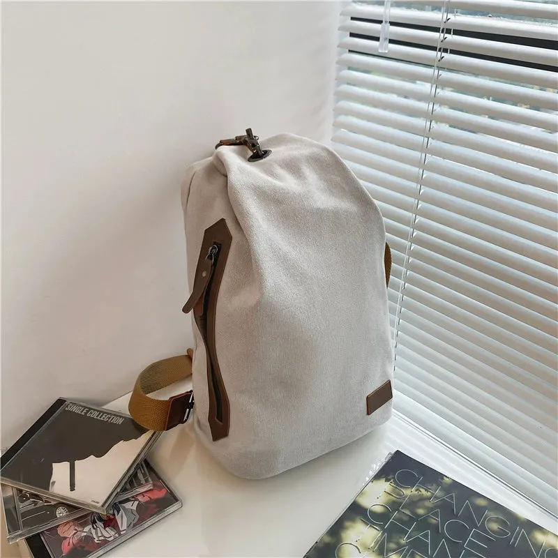 Men's and Women's Japanese-Style Retro Multi-Functional Student's Canvas Bag