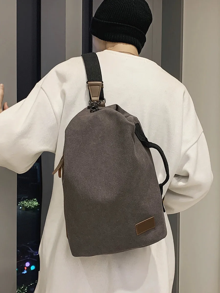 Men's and Women's Japanese-Style Retro Multi-Functional Student's Canvas Bag