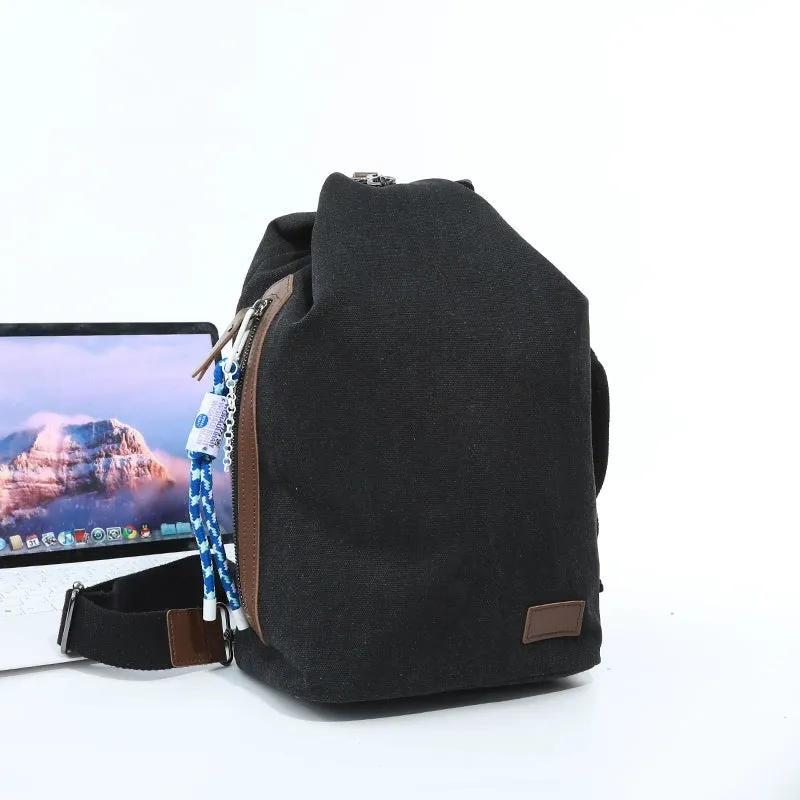 Men's and Women's Japanese-Style Retro Multi-Functional Student's Canvas Bag