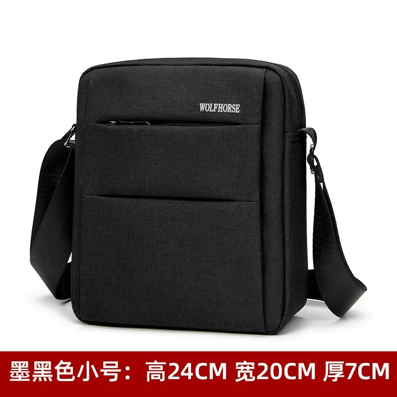 Men's Crossbody Bag Backpack Shoulder Bag Men's Korean Style Casual Waterproof Oxford Cloth Bag Travel Business Satchel Small Bag