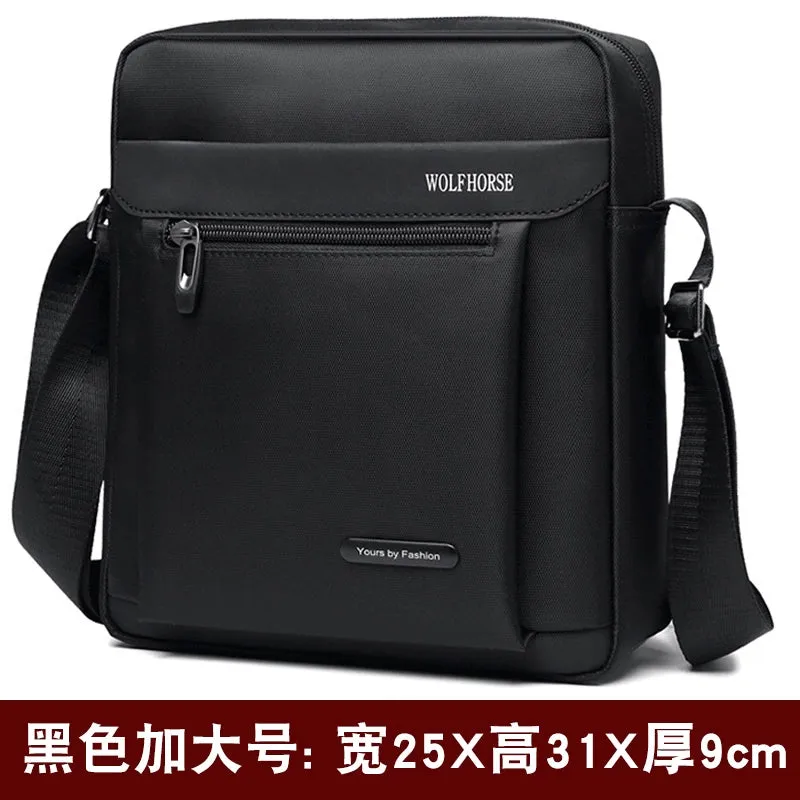 Men's Crossbody Bag Backpack Shoulder Bag Men's Korean Style Casual Waterproof Oxford Cloth Bag Travel Business Satchel Small Bag