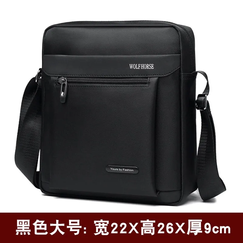 Men's Crossbody Bag Backpack Shoulder Bag Men's Korean Style Casual Waterproof Oxford Cloth Bag Travel Business Satchel Small Bag